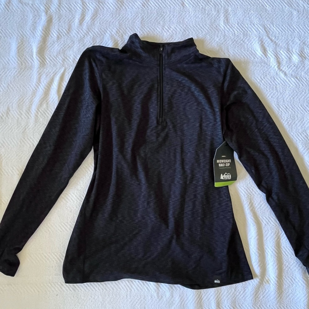 REI Women's Grey Quarter-Zip Athletic Top